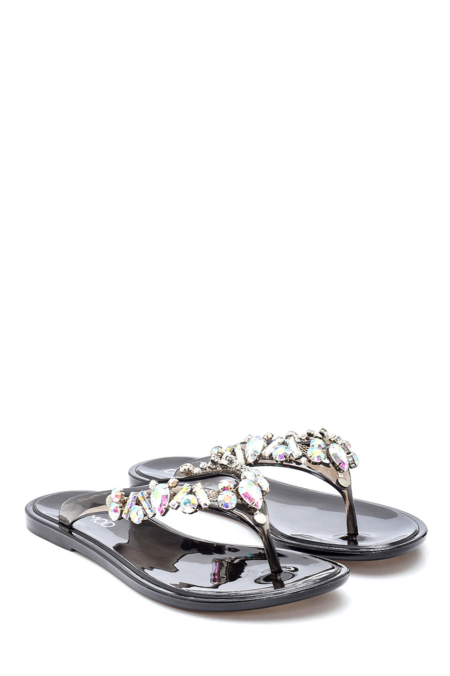 Women's Black Stone Flip Flops