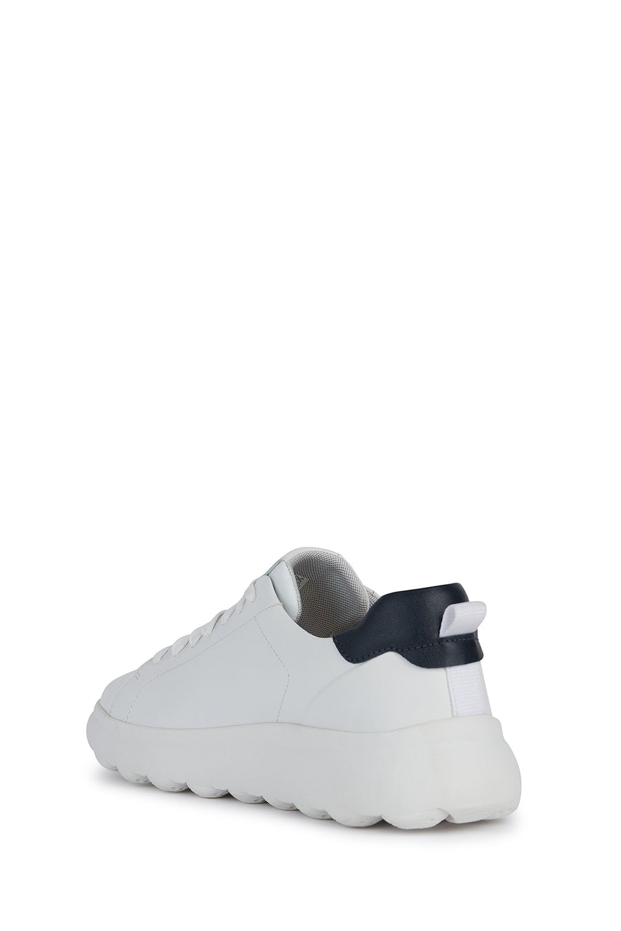 Geox Men's White Spherica Ec4.1 Lace-Up Leather Sports Sneaker