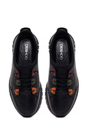 Woman Black Thick-Soled Leather Comfort Shoes | Derimod
