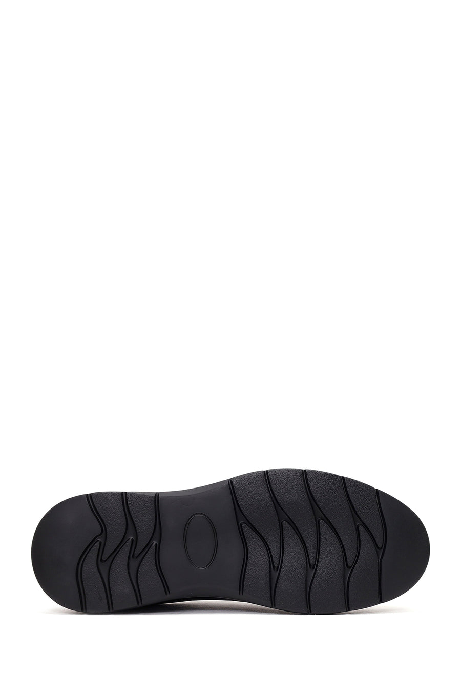 Erkek Siyah Bağcıklı Deri Sneaker