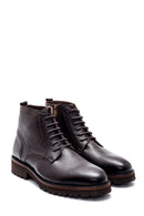 Men's Leather Zippered Boots | Derimod