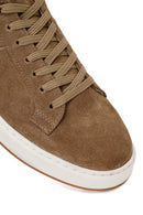 Erkek Bej Bağcıklı Süet Deri Sneaker | Derimod