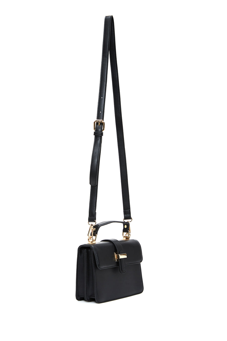Women's Black Long Strap Crossbody Bag