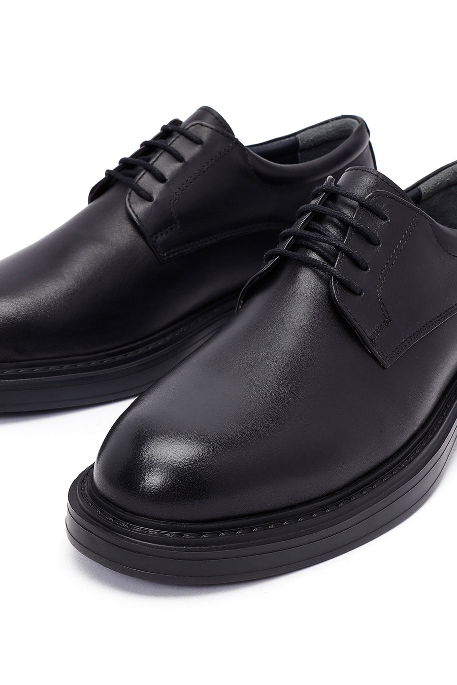 Men's Black Lace Up Leather Casual Shoes
