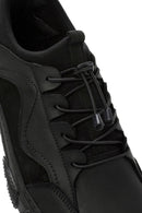 Men's Black Lace-up Leather Sneaker | Derimod