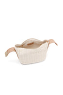 Women's Cream Long Straw Mini Handbag | Derimod