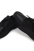 Male Black Lace-Up Leather Casual Shoes | Derimod
