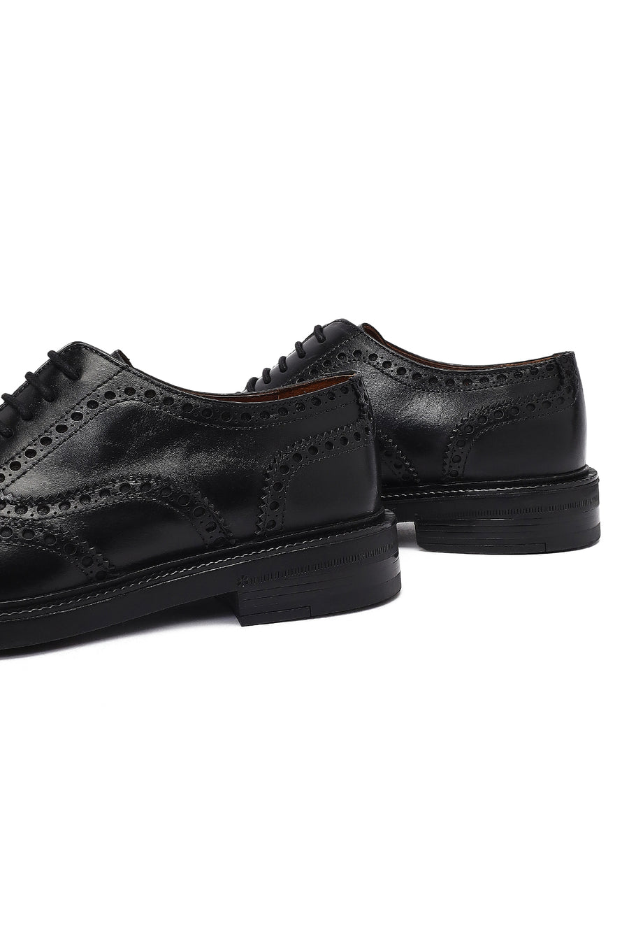 Men's Black Lace-up Leather Casual Shoes