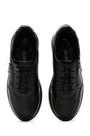 Women's Black Leather Wedge Heel Shoes | Derimod