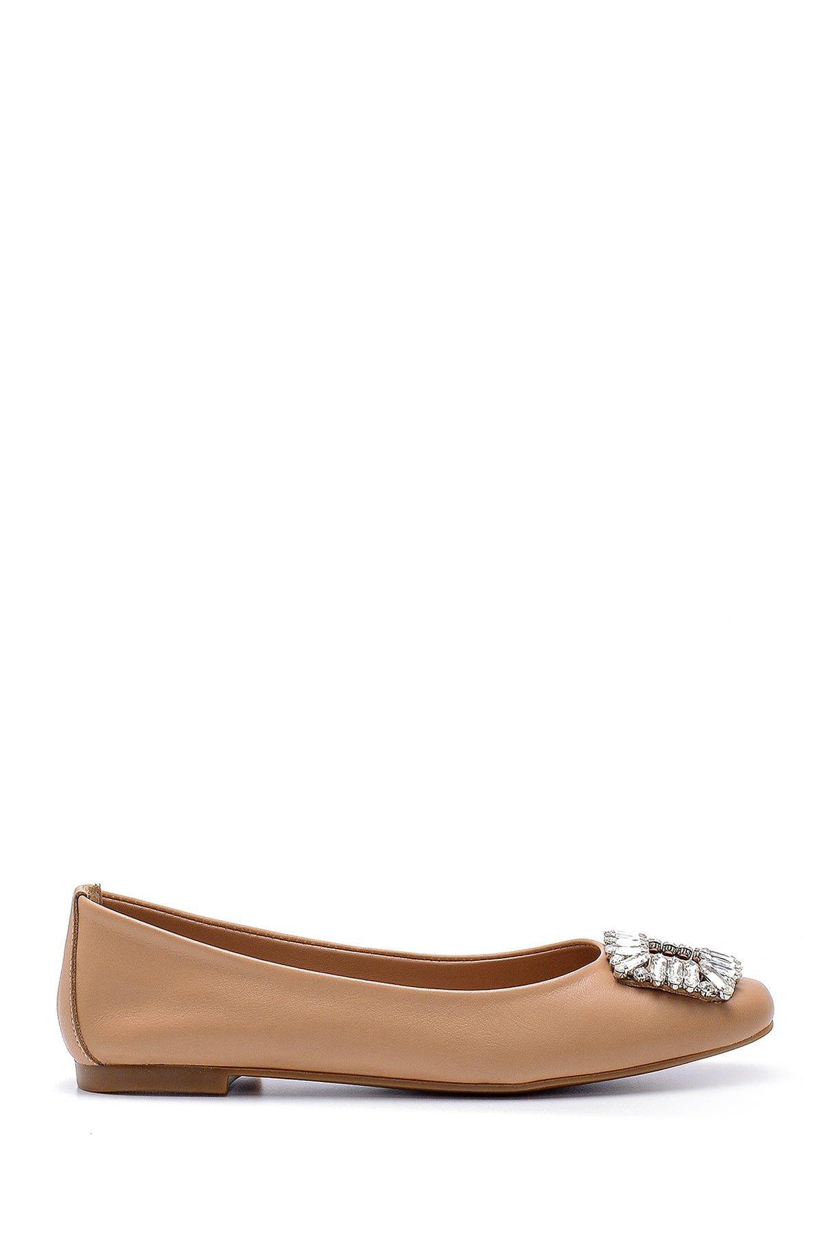 Women's Leather Stone Ballerinas 20SFD112018 | Derimod