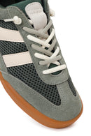 Kadın Yeşil Bağcıklı Deri Sneaker | Derimod