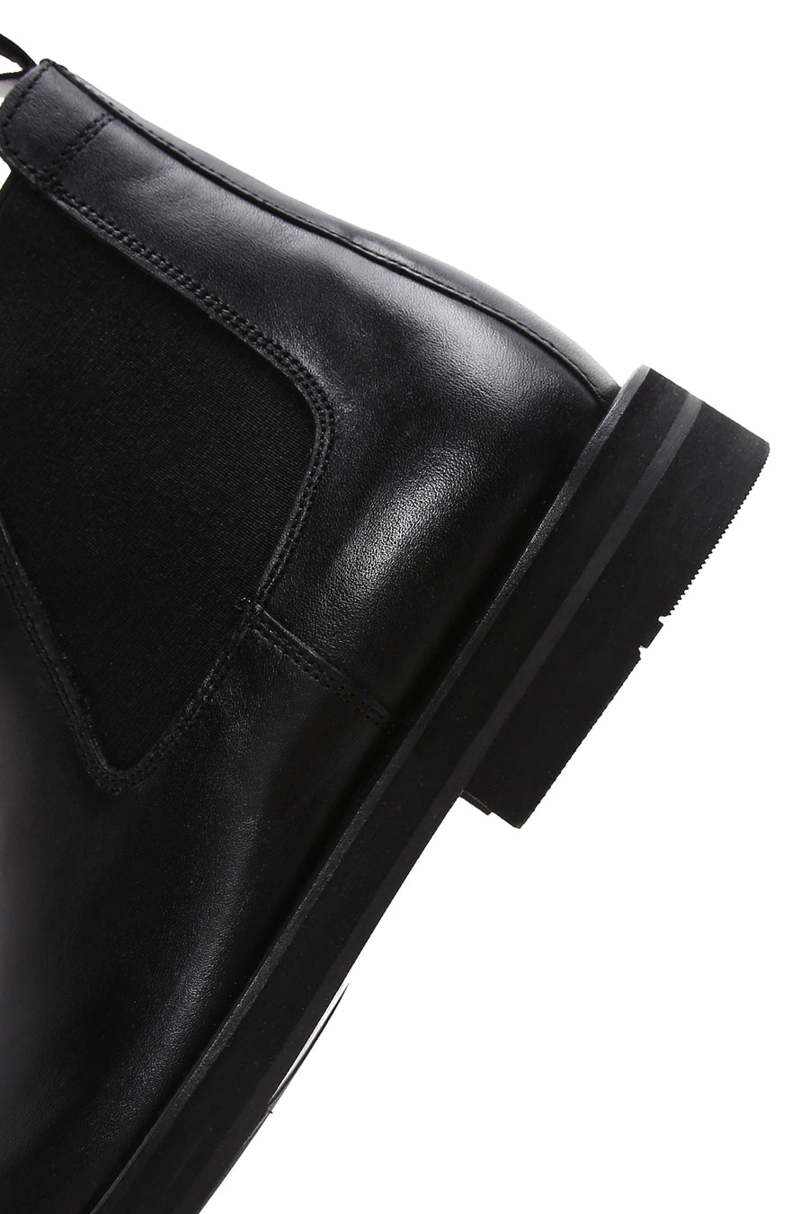 Men's Black Leather Casual Chelsea Boots