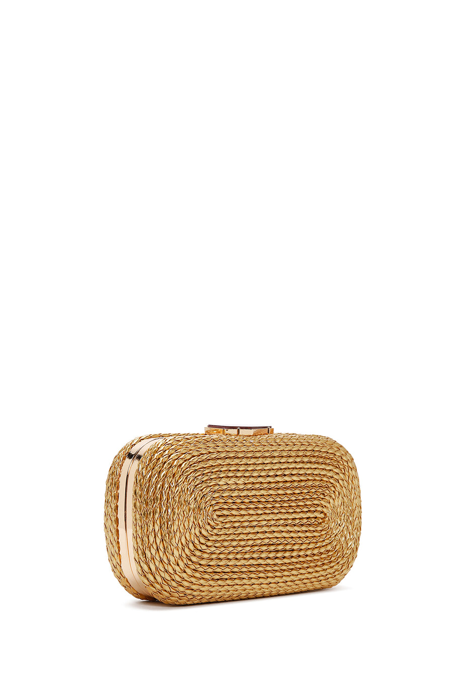 Women's Gold Long Chain Strap Knitted Evening Bag