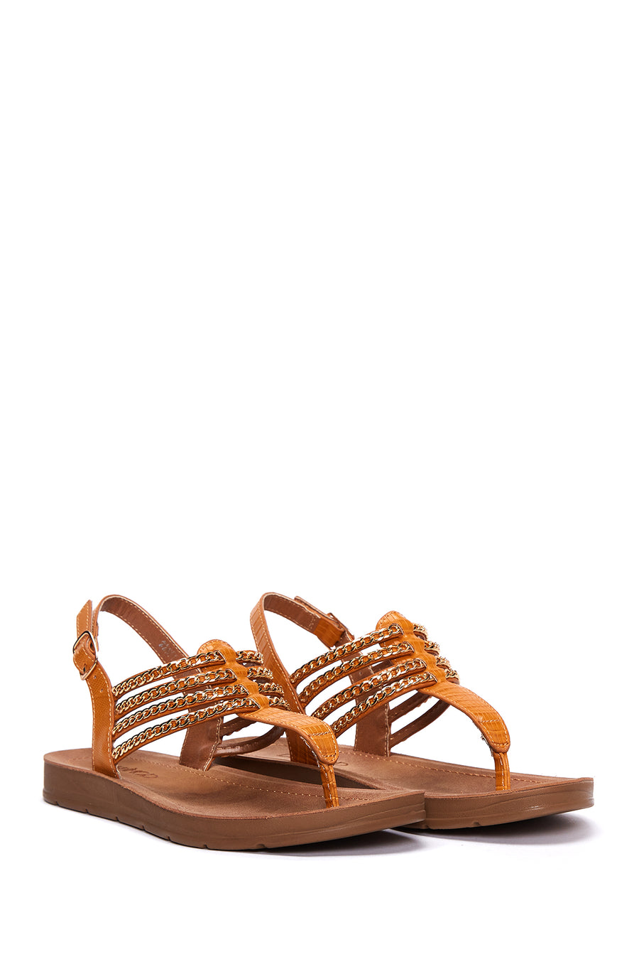 Women's Tan Flip Flops Sandals