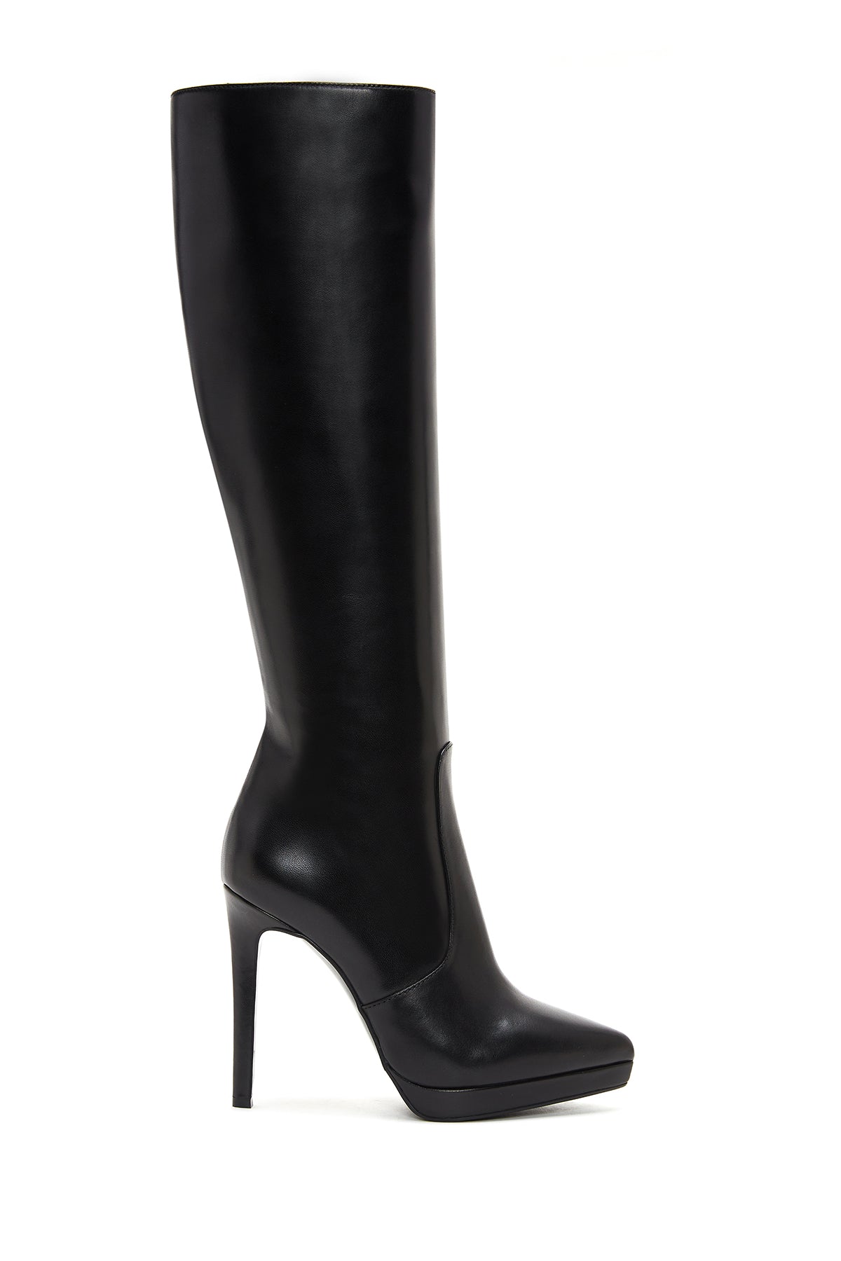 Women's Black Leather High Heel Boots 22WFD101518 | Derimod