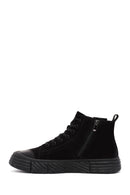 Men's Black Zippered Nubuck Sports Boots | Derimod