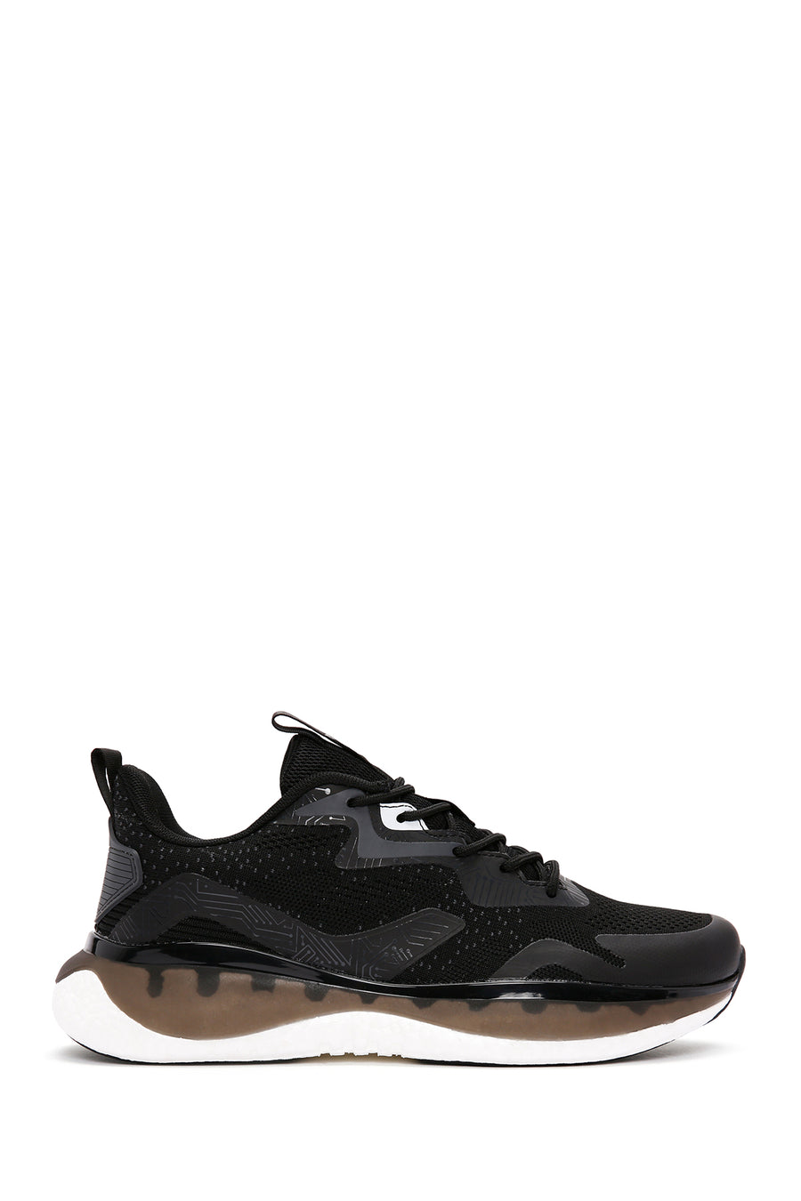 Derimod Zero Men's Black Lace-Up Thick Soled Fabric Sneaker