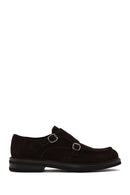 Male Brown Double-Buckle Suede Casual Shoes | Derimod
