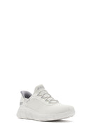 Skechers Women's White Bobs B Flex - Fan Fav Chunky Sole Fabric Sneakers | Derimod