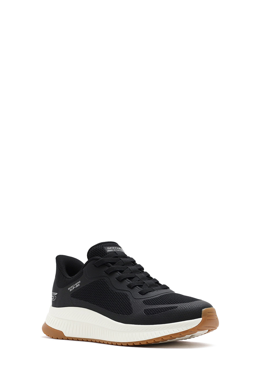 Skechers Erkek Siyah Bobs Squad Bağcıklı Kalın Tabanlı Kumaş Sneaker