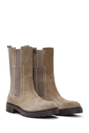 Women's Mink Suede Leather Chelsea Boots | Derimod
