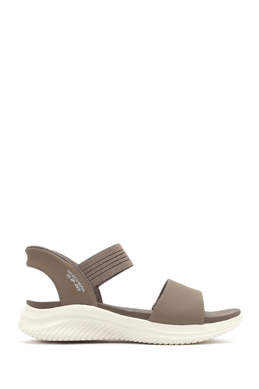Skechers Women's Beige Ultra Flex 3.0 - Summerville Chunky Sole Fabric Sandals 119804 DKTP | Derimod