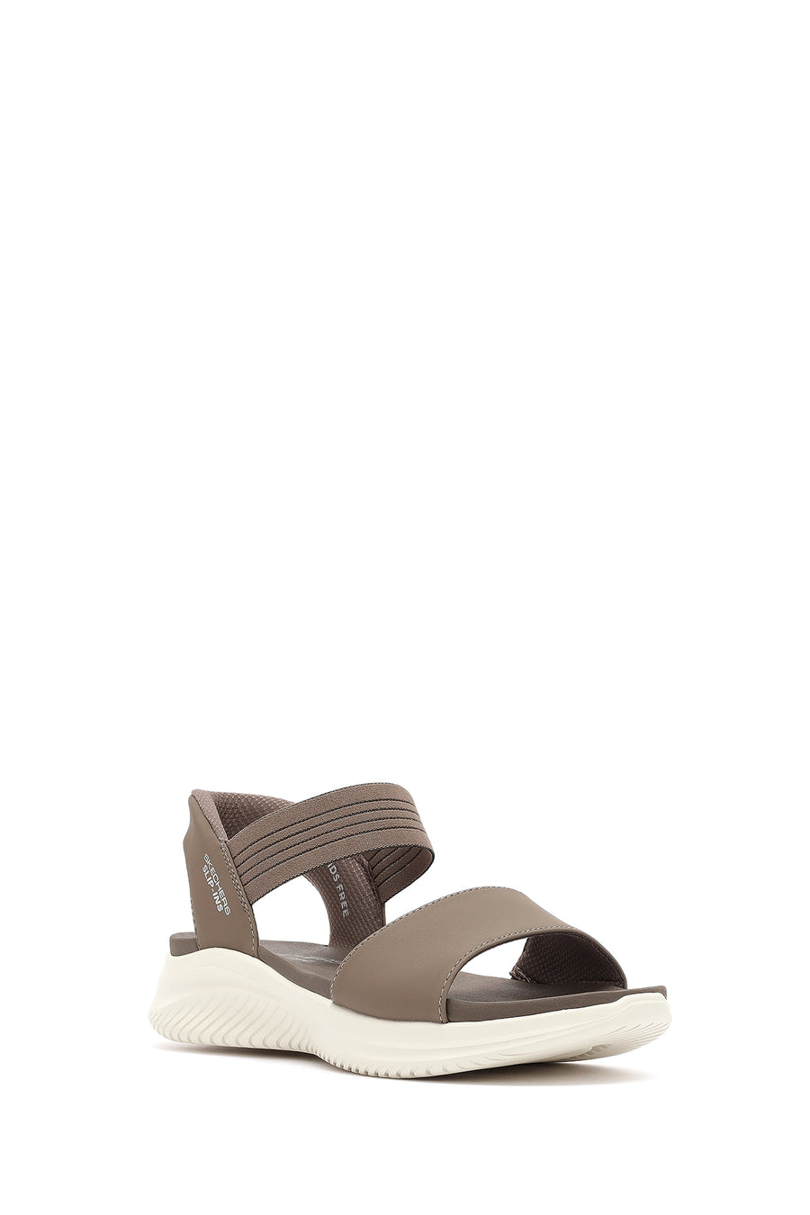 Skechers Women's Beige Ultra Flex 3.0 - Summerville Chunky Sole Fabric Sandals