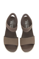 Skechers Women's Beige Ultra Flex 3.0 - Summerville Chunky Sole Fabric Sandals | Derimod