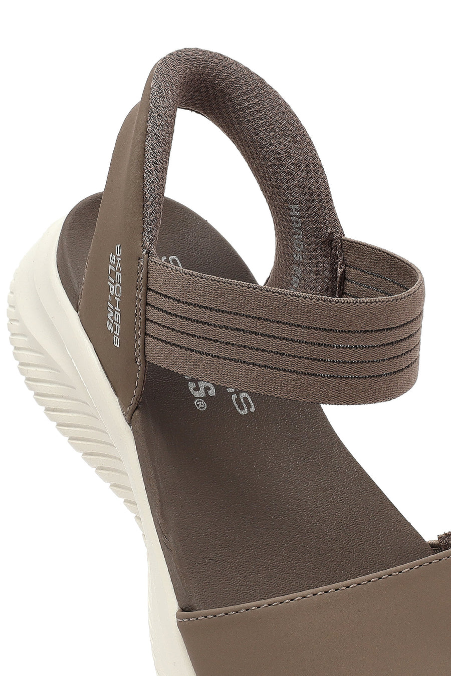 Skechers Women's Beige Ultra Flex 3.0 - Summerville Chunky Sole Fabric Sandals