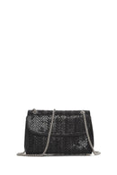 Women's Black Chain Strap Embellished Mini Evening Bag | Derimod