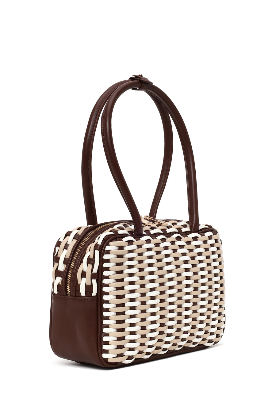 Woman Multicolored Braided Shoulder Bag