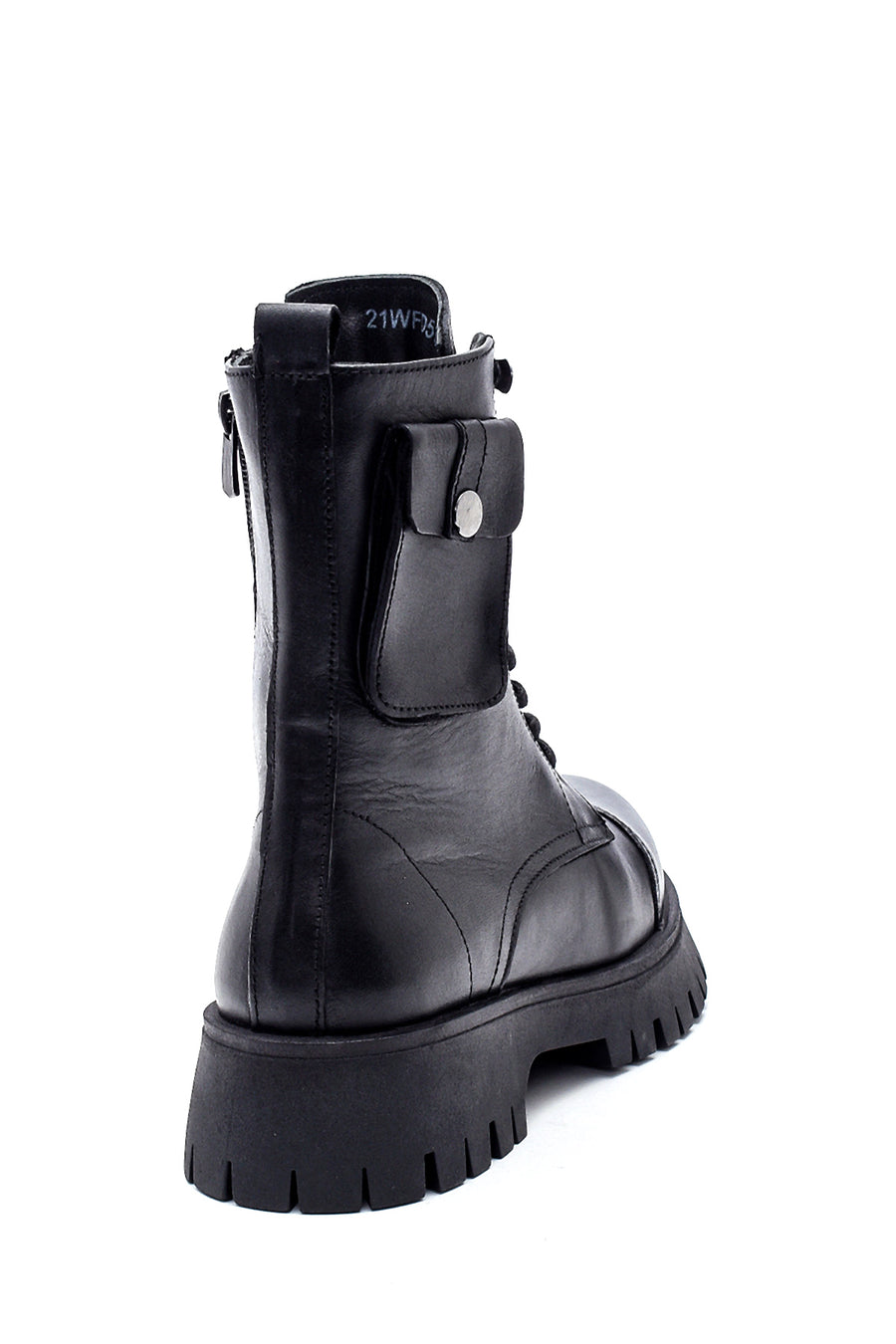 Women's Leather Pocket Detailed Boots