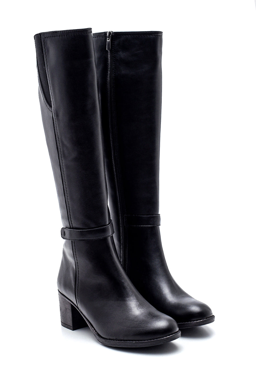 Women's Zippered Heeled Boots