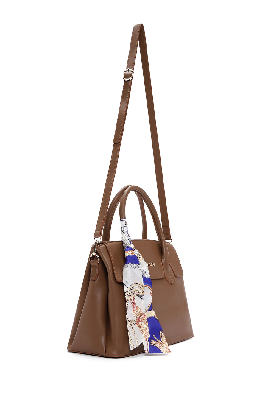 Women's Brown Long Strap Accessory Handbag