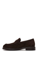 Derimod Black Male Brown Suede Loafer | Derimod