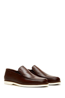 Men's Brown Leather Casual Loafer | Derimod