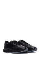 Men's Black Leather Sneaker | Derimod