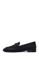 Kadın Siyah Tokalı Maskülen Deri Loafer | Derimod