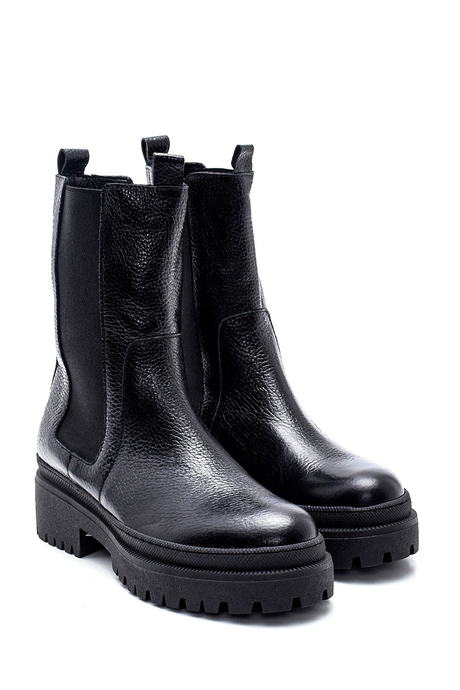 Women's Leather Thick Soled Long Chelsea Boots
