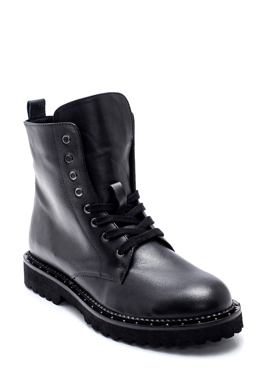 Women's Leather Zipper Boots