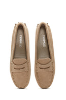 Women's Leather Suede Loafer | Derimod