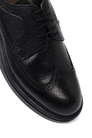 Men's Black Lace-Up Thick-Soled Leather Casual Shoe | Derimod