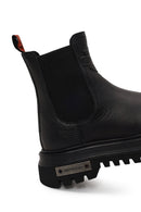 Harley Davidson Woman Black Mourir Nubuck Leather Chelsea Boots | Derimod