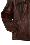 Janet Woman Brown Short Leather Jacket | Derimod