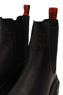 Harley Davidson Woman Black Mourir Nubuck Leather Chelsea Boots | Derimod