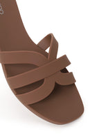 Woman Brown Jelly Slipper | Derimod