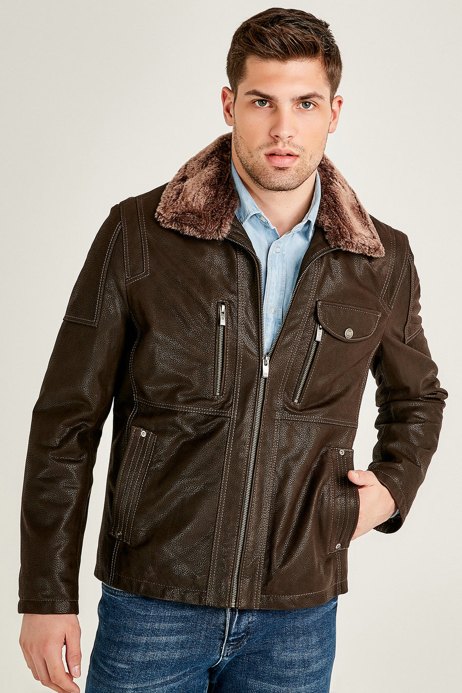 ANGELO MEN'S LEATHER JACKET