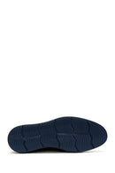 Men's Navy Blue Leather Casual Shoes | Derimod