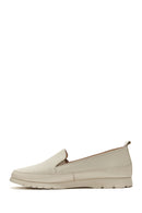 Kadın Bej Deri Comfort Loafer | Derimod