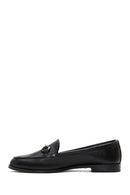 Women's Black Leather Classic Loafer | Derimod